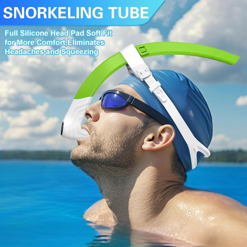 Greatever Swim Snorkel for Lap Swimming, Detachable Portable Swim Training Snorkel, Silicone Adjustable Headband, One Way Exhaust Valve, Unisex-Adult - Image 3